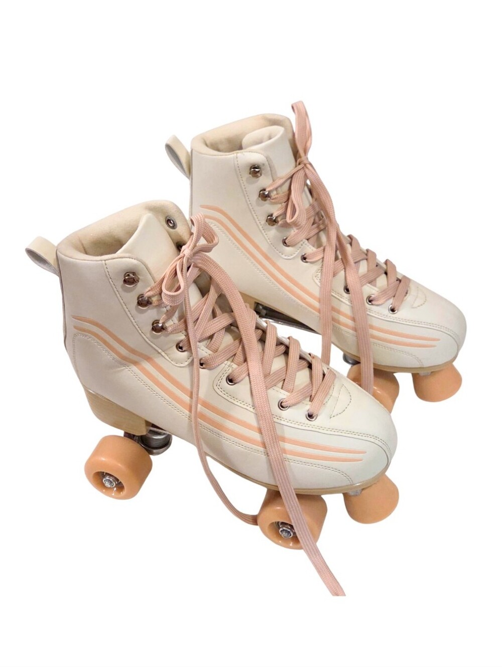 Altar'd State Size 9 Roller Skates Cream with Blush Pink Laces